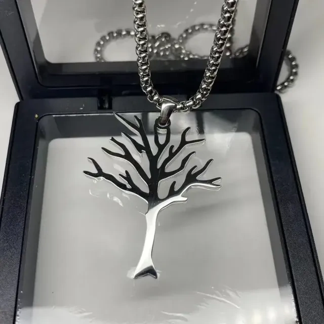 Sterling Silver Tree Of Life Pendant Necklace-5