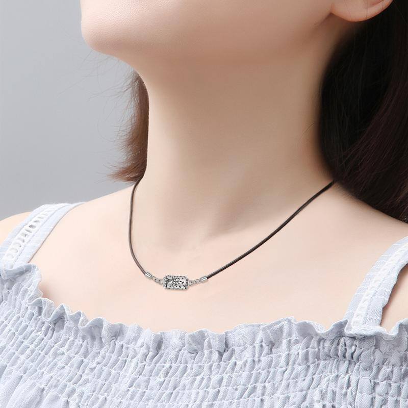 Collier en argent sterling avec pendentif en forme d'arbre de vie pour cendres pour hommes-2