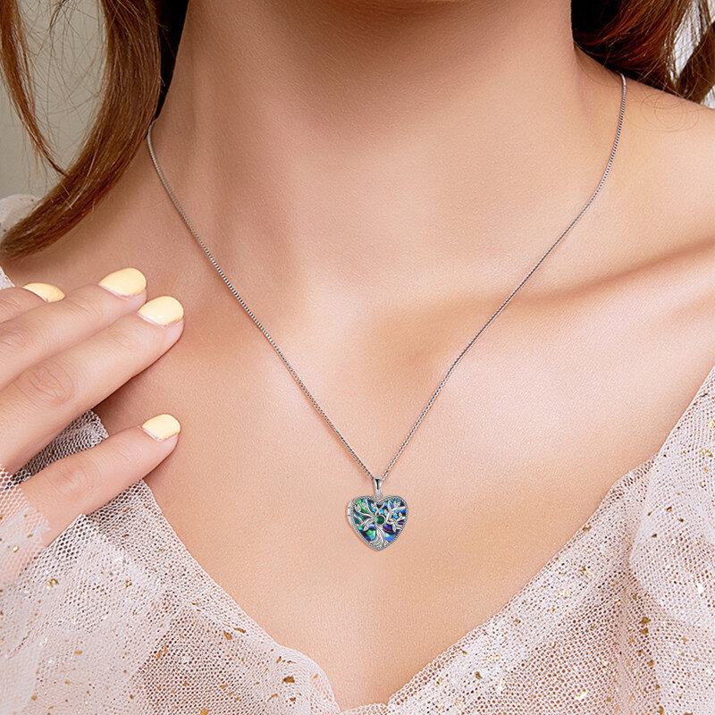 Collana con medaglione fotografico personalizzato in argento 925 con parola incisa-2