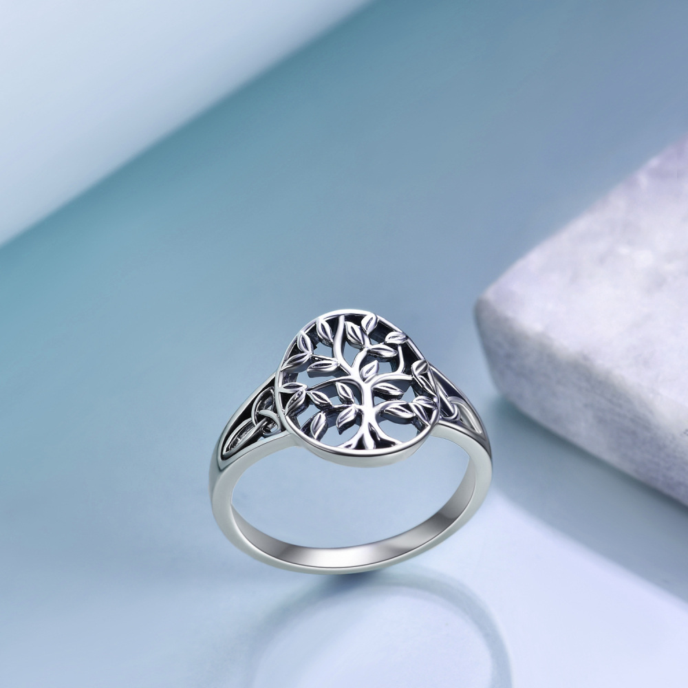 Sterling Silver Tree Of Life Ring-3