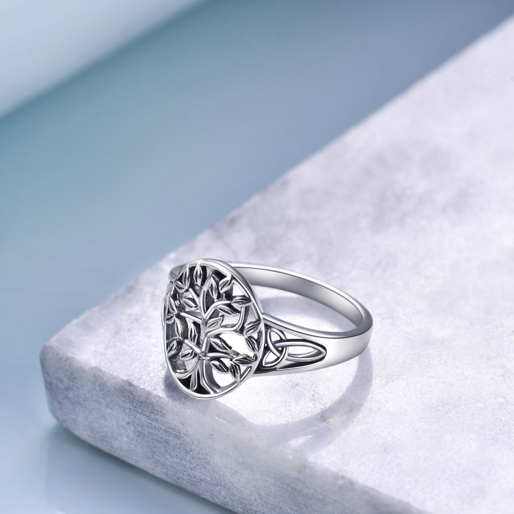 Sterling Silver Tree Of Life Ring-4