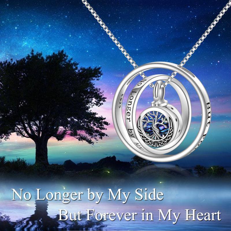 Sterling Silver Tree Of Life Urn Necklace for Ashes-6