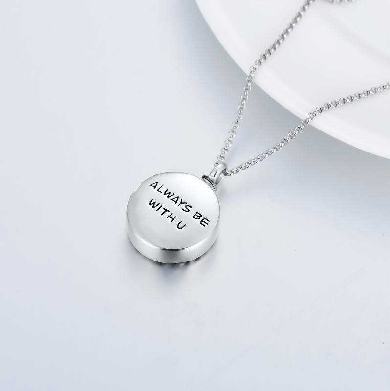 Collier urne funéraire en argent sterling avec inscription « Arbre de vie »-5