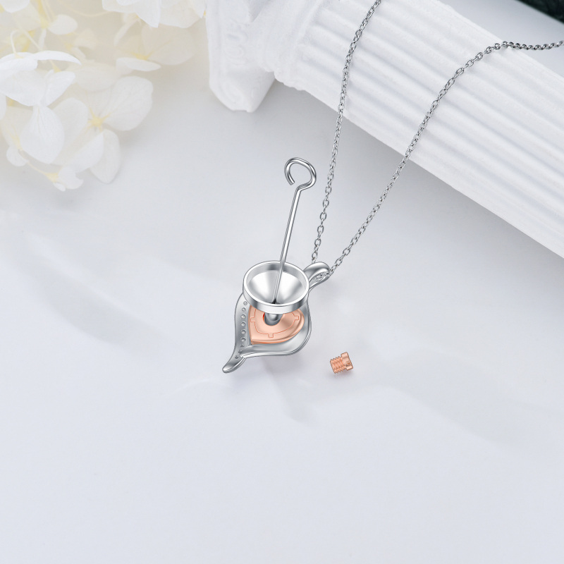 Sterling Silver Cubic Zirconia Tree Of Life Urn Necklace for Ashes-3