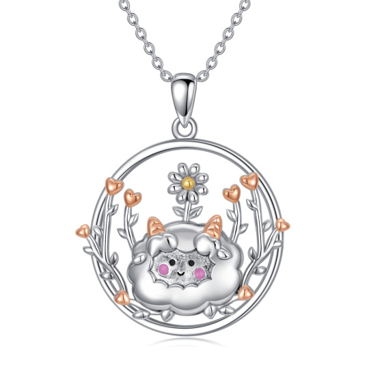 Collana con ciondolo a forma di cuore e alpaca in argento 925