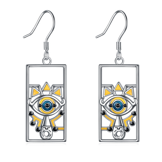 Pendientes Triforce de plata de ley