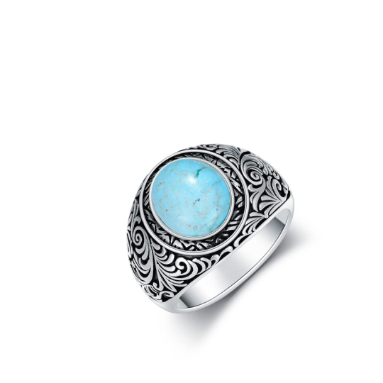 Bague en argent sterling avec turquoise