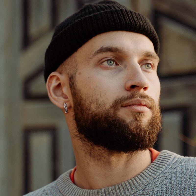 Sterling Silver Viking Rune Hoop Earrings-3