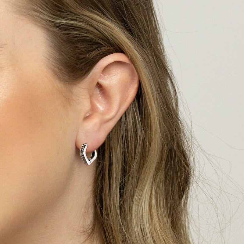 Sterling Silver Viking Rune Hoop Earrings-4
