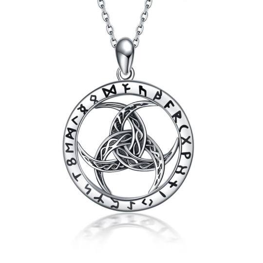 Collier en argent sterling avec pendentif rune viking