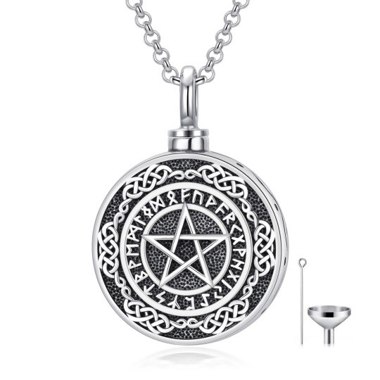 Collana con urna vichinga in argento 925 per le ceneri