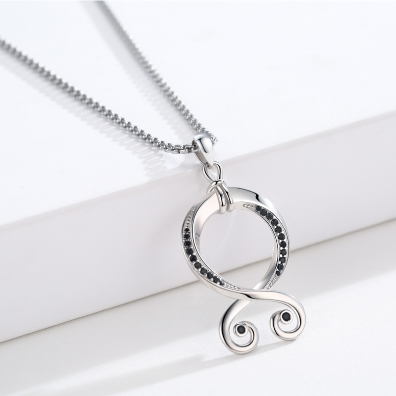 Sterling Silver Cubic Zirconia Viking Troll Cross Pendant Necklace-5