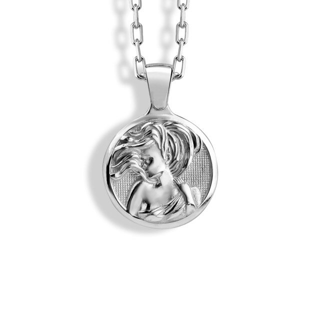 Collier pendentif Vierge en argent sterling-1