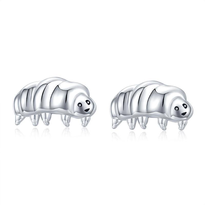 Sterling Silver Water Bear Stud Earrings-1