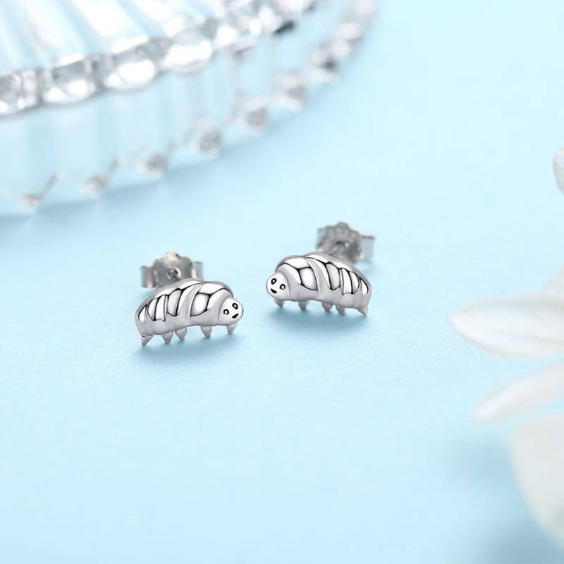 Sterling Silver Water Bear Stud Earrings-5