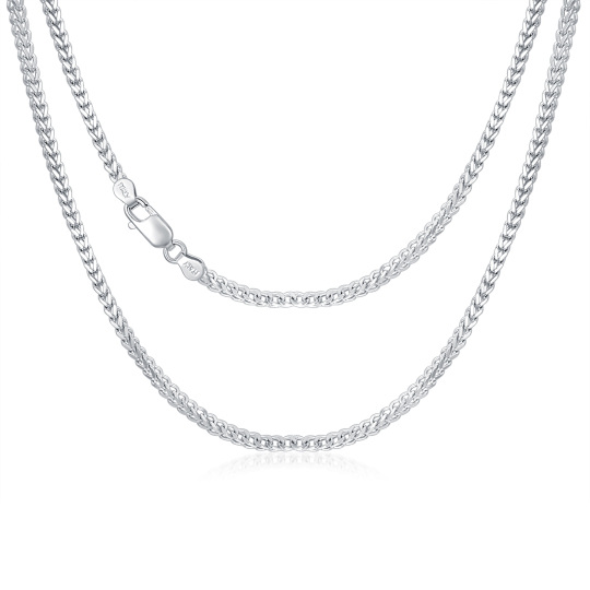 Collier de chaîne de blé en argent sterling