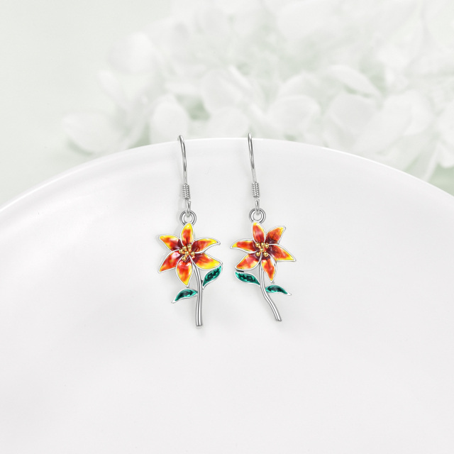 Sterling Silver Wildflowers Drop Earrings-3