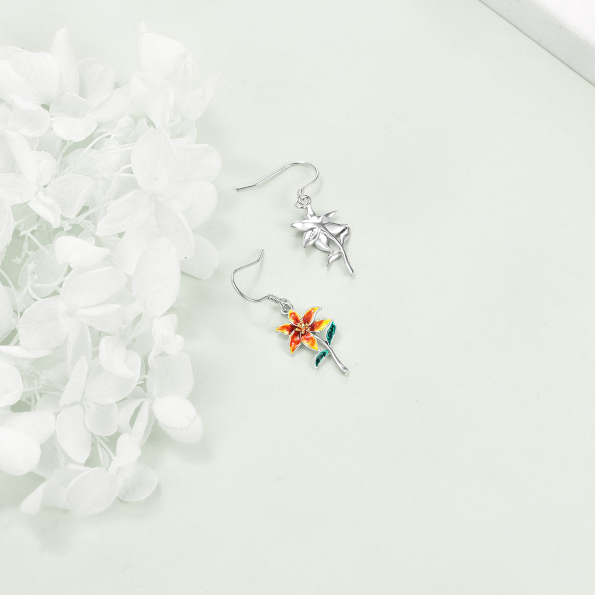 Pendants d'oreilles en argent Sterling Wildflowers-4