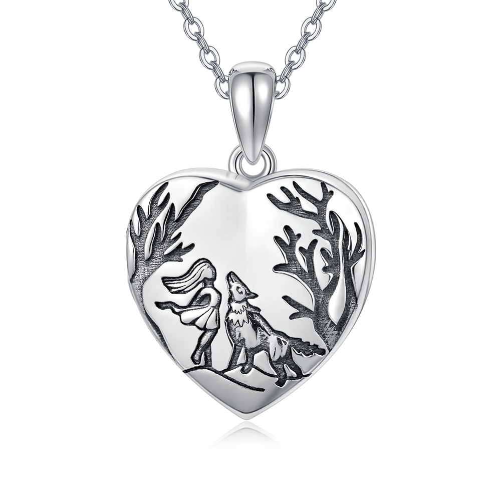 Collier en argent sterling avec pendentif photo personnalisé et mot gravé.-1