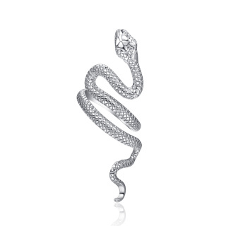 Sterling Silver Wrap Stacking Snake Open Ring-15