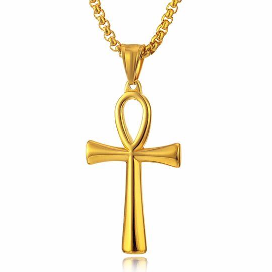 Collana con ciondolo Allah in argento 925 e placcato oro giallo