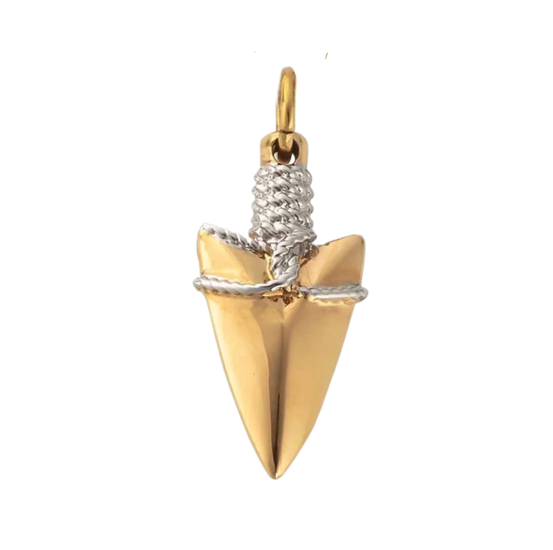 Sterling Silver with Yellow Gold Plated Arrow Pendant Charms-1