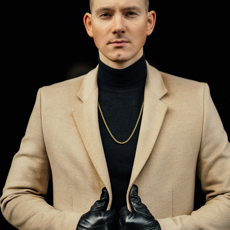 Sterling Silver with Yellow Gold Plated Box Chain Necklace-5