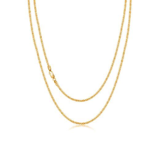 Sterling Silver with Yellow Gold Plated Chain Necklace