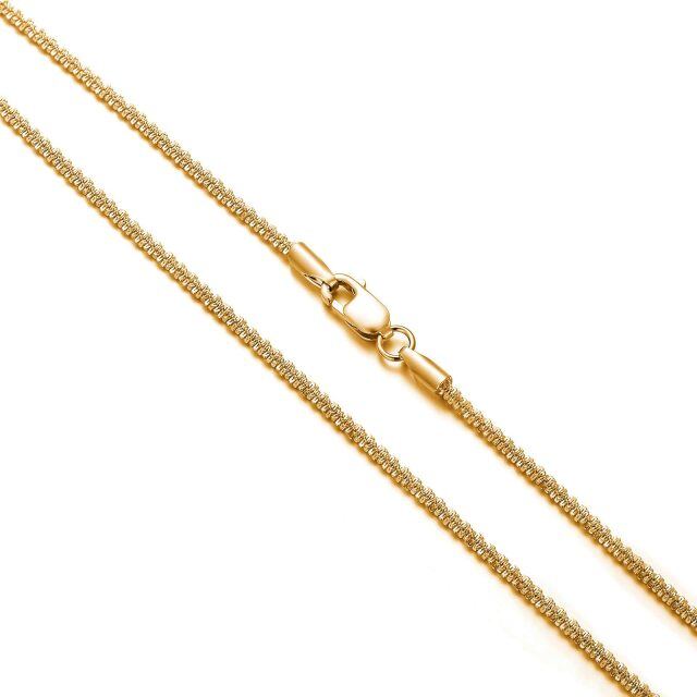 Sterling Silver with Yellow Gold Plated Chain Necklace-3