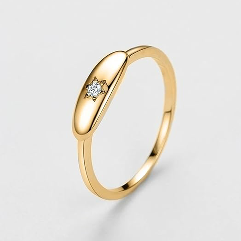 Sterling Silver with Yellow Gold Plated Circular Shaped Lab Created Diamond Engagement Ring-4