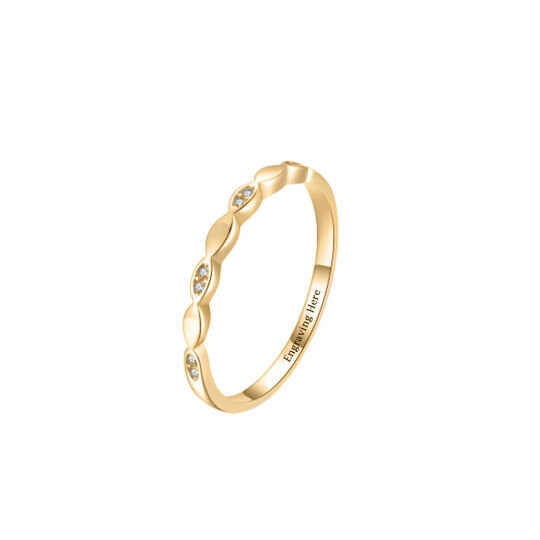 Sterling Silver with Yellow Gold Plated Circular Shaped Lab Created Diamond Engagement Ring