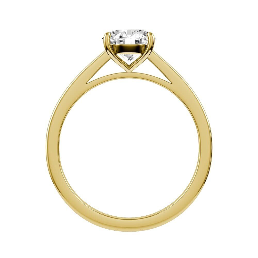 Prata de lei com banho de ouro amarelo em forma circular Moissanite Gravação personalizada-3