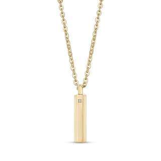 Sterling Silver with Yellow Gold Plated Circular Shaped Cubic Zirconia Personalized Engraving & Bar Urn Necklace for Ashes-8