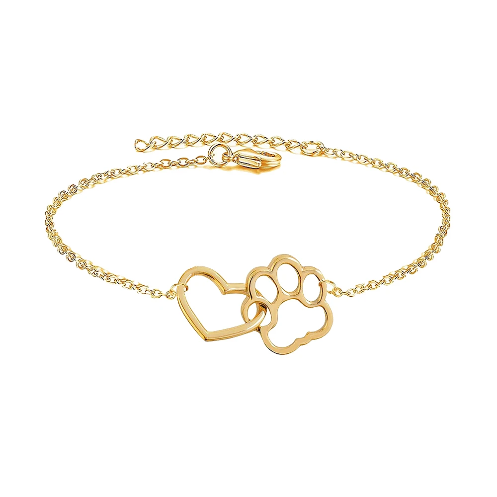 Bracciale con ciondolo a forma di artiglio in argento sterling e placcato oro giallo-1