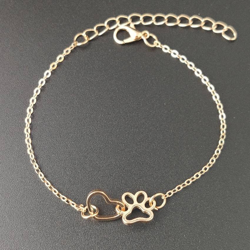 Bracciale con ciondolo a forma di artiglio in argento sterling e placcato oro giallo-3