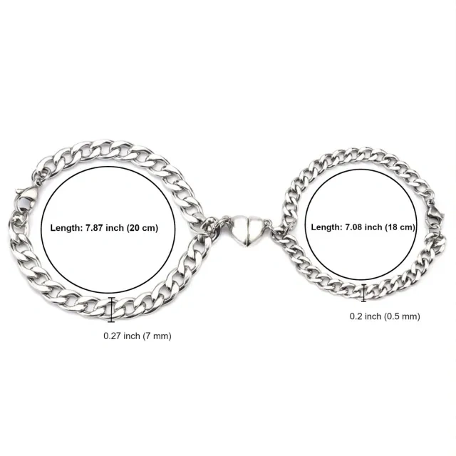 Bracciale con ciondolo a forma di chiave e lucchetto in argento sterling-6