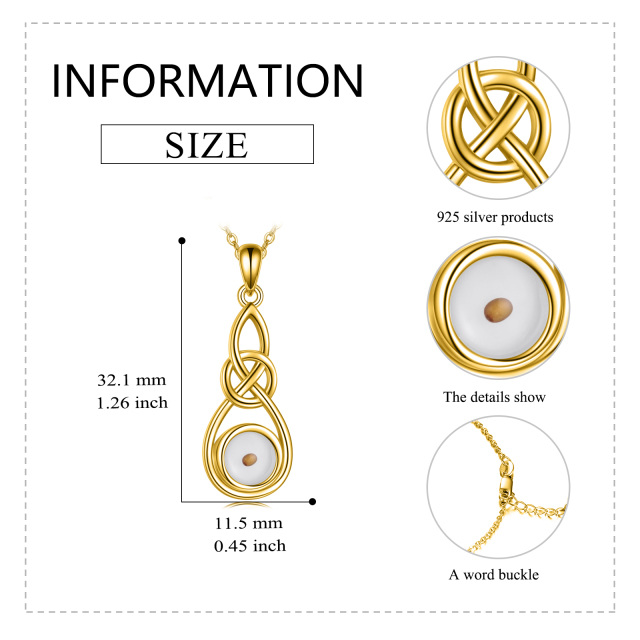 Sterling Silver with Yellow Gold Plated Infinity Symbol Pendant Necklace-5