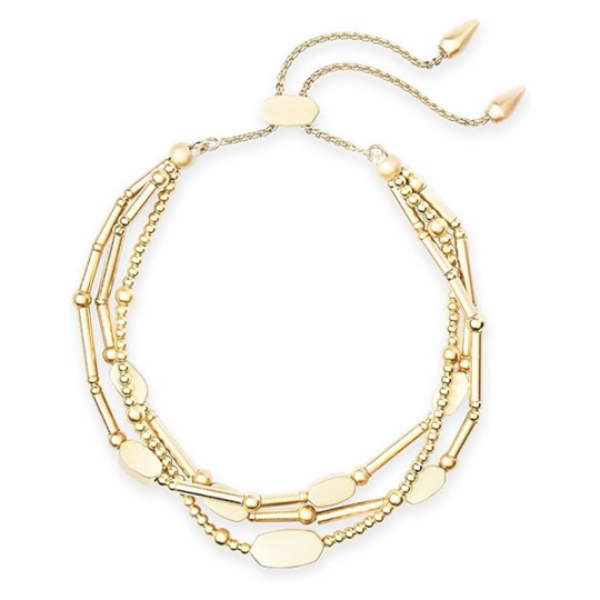 Sterling Silver with Yellow Gold Plated Layerered Bracelet