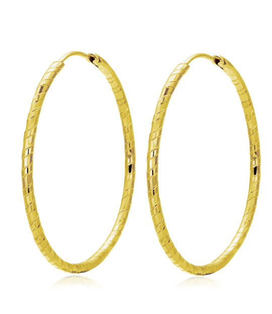 Sterling Silver Yellow Gold Plated Lightweight Dangle Dainty Hoop Earrings