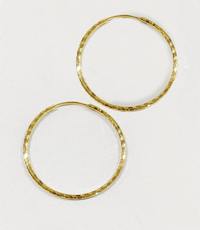 Sterling Silver Yellow Gold Plated Lightweight Dangle Dainty Hoop Earrings-3