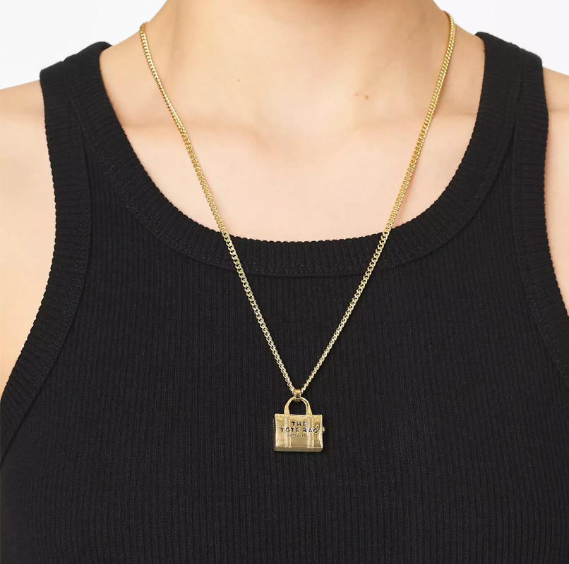 Sterling Silver with Yellow Gold Plated Lock Pendant Necklace-3