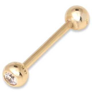 Sterling Silver with Yellow Gold Plated Moissanite Bar Tongue Jewelry-5
