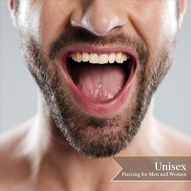 Sterling Silver with Yellow Gold Plated Moissanite Bar Tongue Jewelry-3