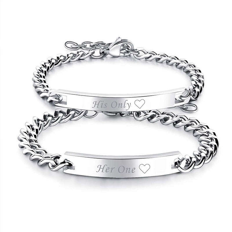 Bracelet en argent sterling et plaqué or jaune avec gravure personnalisée et identificatio-2