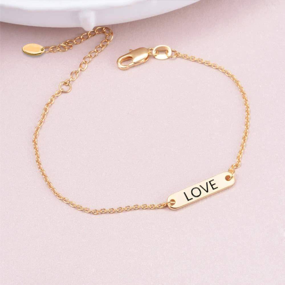 Sterling Silver with Yellow Gold Plated Personalized Engraving Identification Bracelet-3