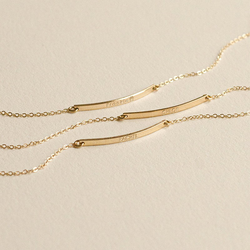 Bracelet d'identification en argent sterling et plaqué or jaune avec gravure personnalisée-4