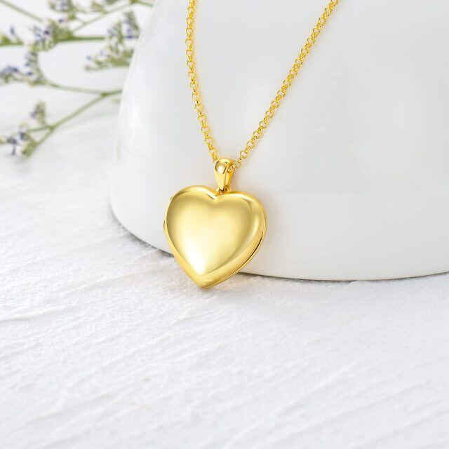 Sterling Zilver met Geel Goud Vergulde Gepersonaliseerde Foto Medaillon Ketting-3