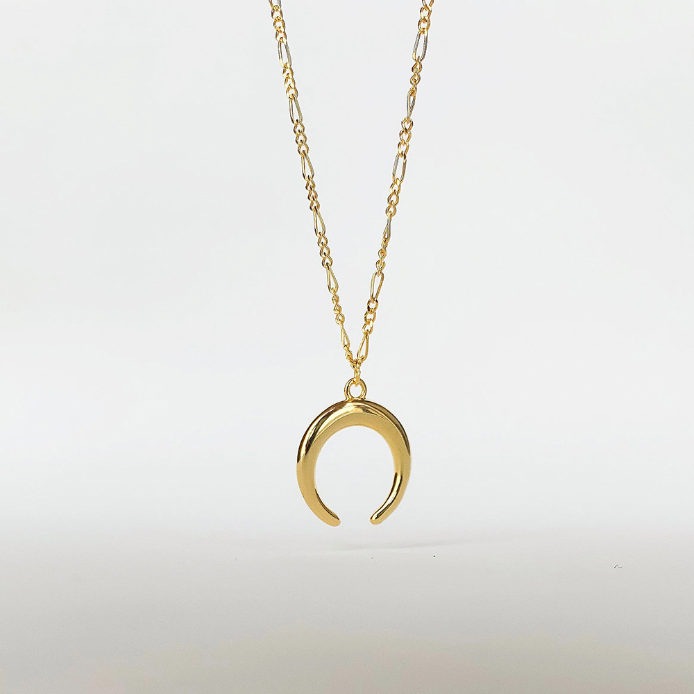 Collier en argent sterling et zirconium cubique rond plaqué or jaune, lune et soleil, supe-5