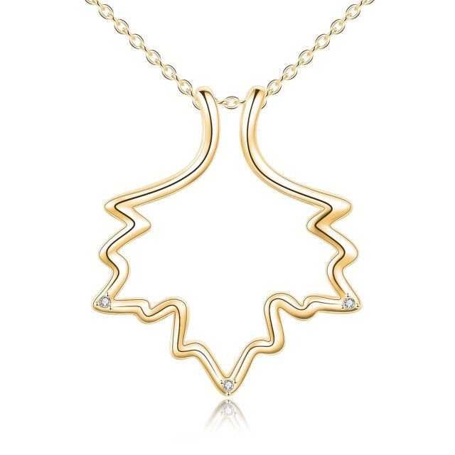 Collana con ciondolo porta-anelli in argento 925 e placcato oro giallo-1