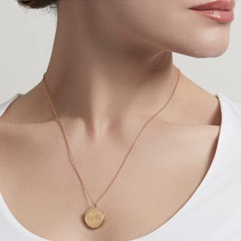 Collana in argento sterling con girasole placcato oro giallo con foto personalizzata-2